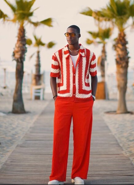 Cardigan au crochet bohème