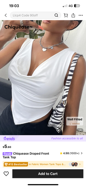 Haut dos nu drapé chic