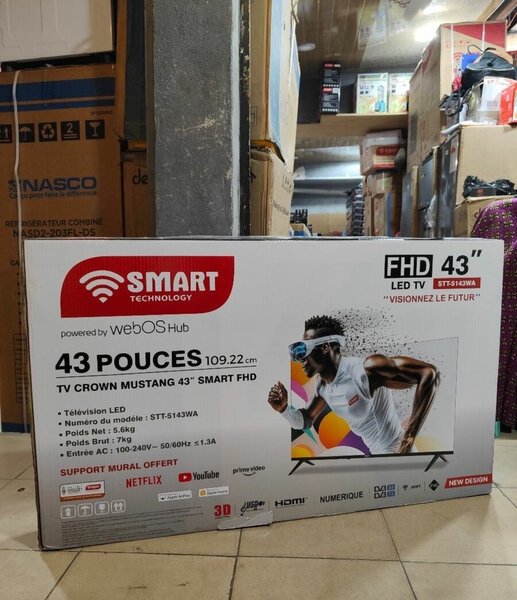 Téléviseur LED Smart 43'' FHD Crown Mustang