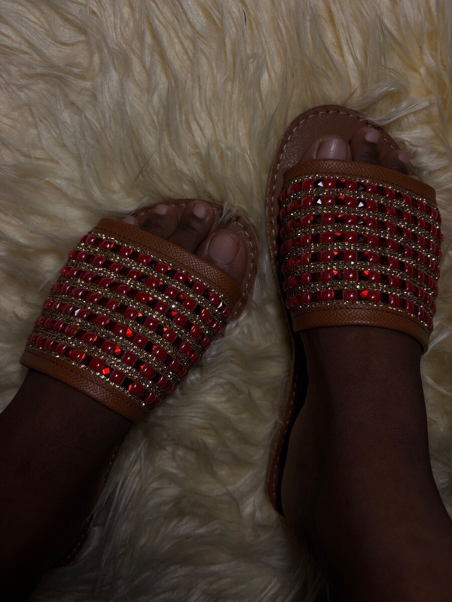 Sandales perlée sénégalaise