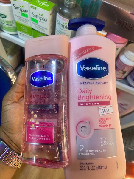 Vaseline lotion and oil