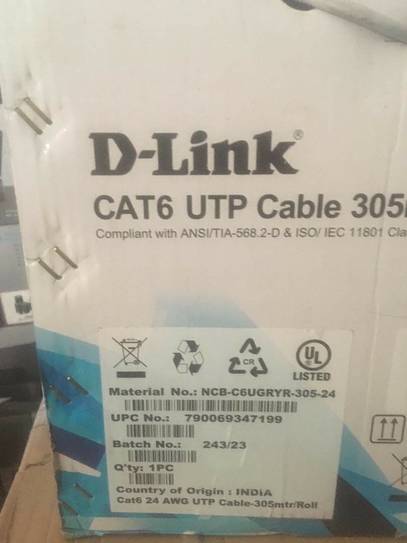 DATA LINK CAT6 305 METERS NETWORKING CABLE UTP