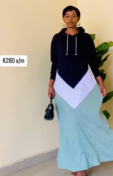 Elegant black and white dress