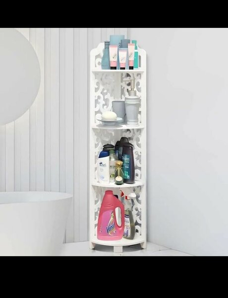 Étagère d'angle blanche