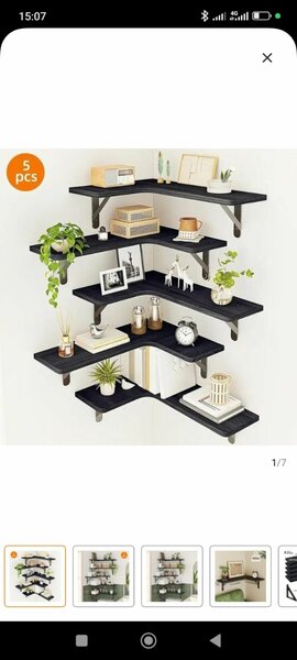 Étagères murales d'angle modernes