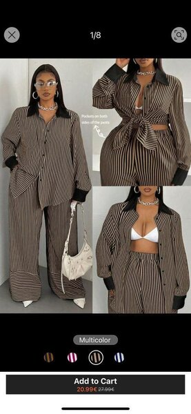 Ensemble Rayé Élégant