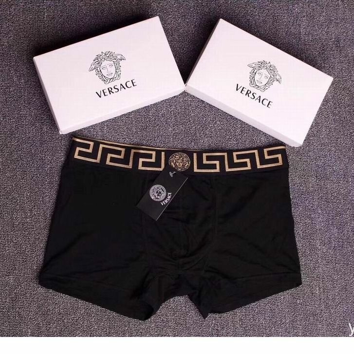 Boxer homme versace bleu noir et berge