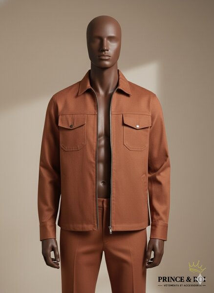 Veste élégante marron homme