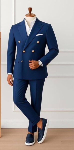 Costume élégant bleu marine