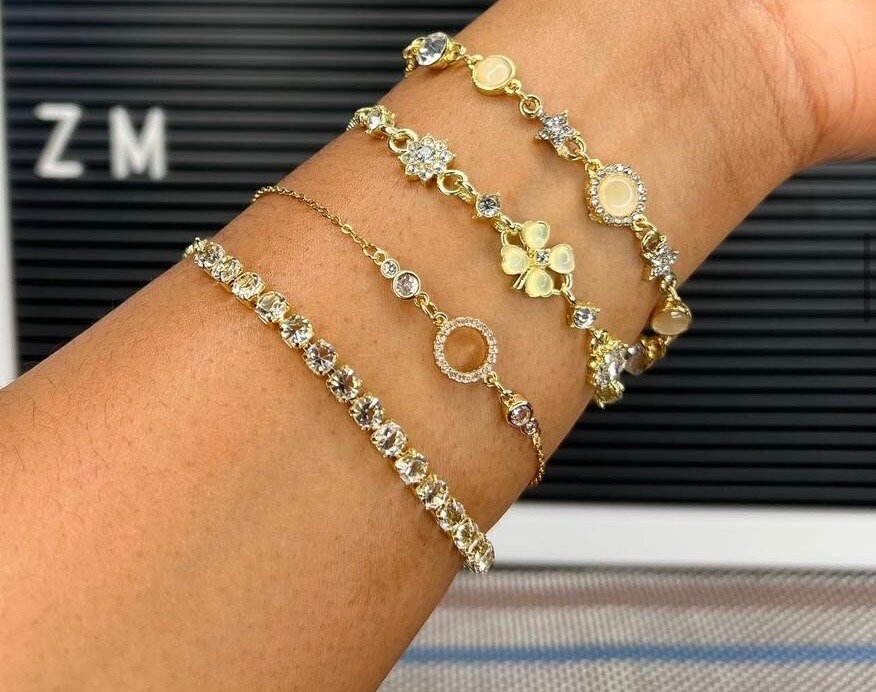 Gold ,silver and cloves bracelets