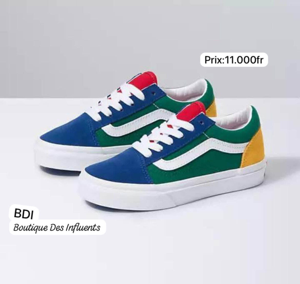 Baskets colorées tendance