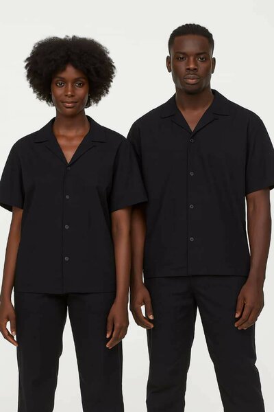 Chemise unisexe noire