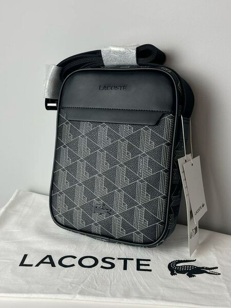 Sac à bandoulière Lacoste noir et gris