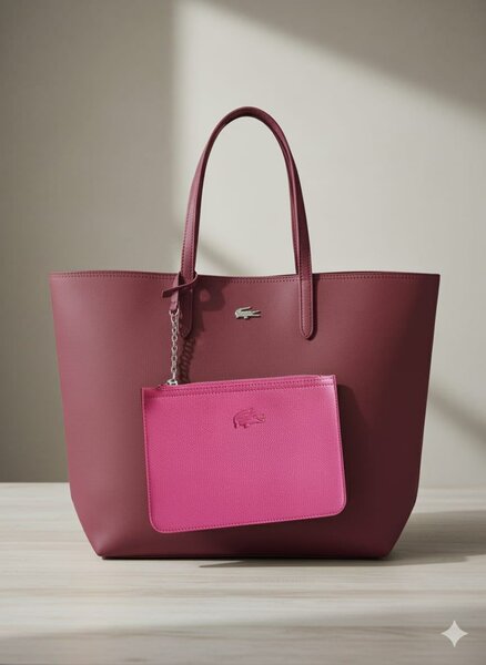 Sac cabas élégant bordeaux