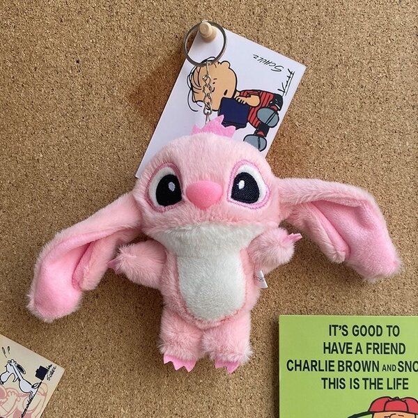 Pendentif sac lapin rose