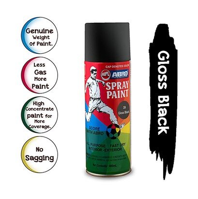 Peinture spray noir mate