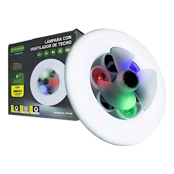 Lampe ventilateur LED colorée