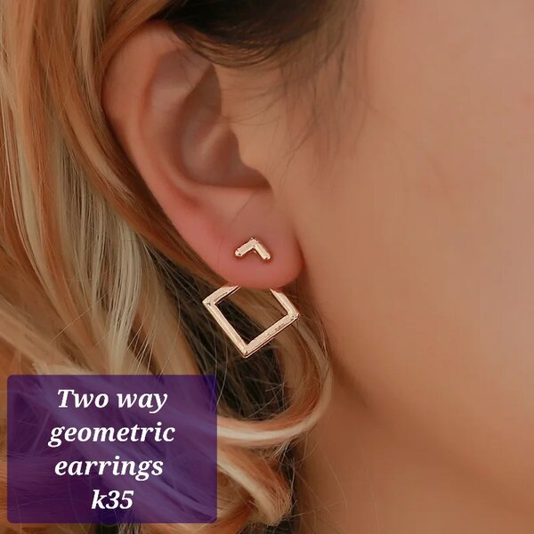 Two-way Geometric earrings