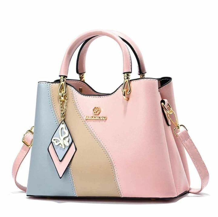 Sac à main en cuir multicolore