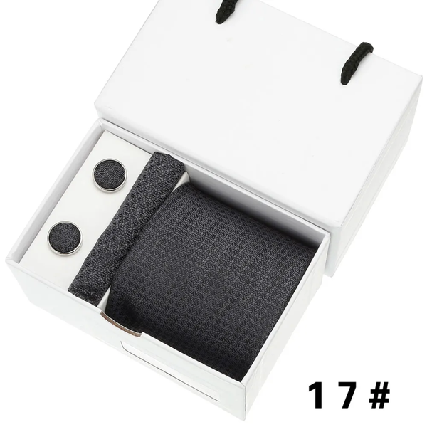 Ensemble cravate et boutons de manchette