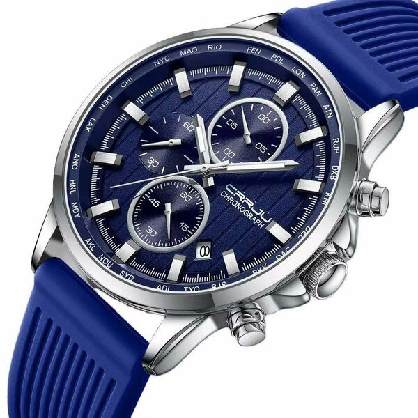 Montre Chronographe Homme Bleu