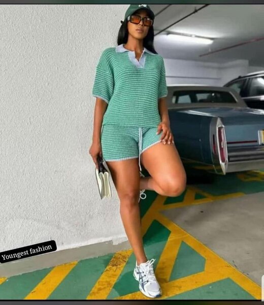 Ensemble décontracté vert été