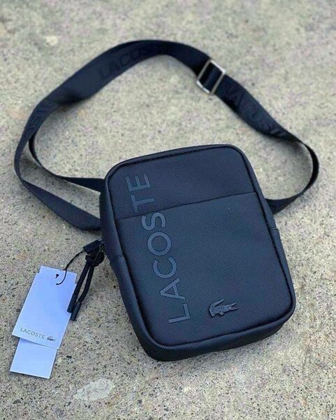 Sac banane Lacoste noir pour homme