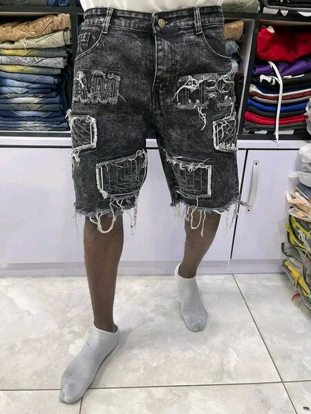 Shorts en jean décontracté déchiré