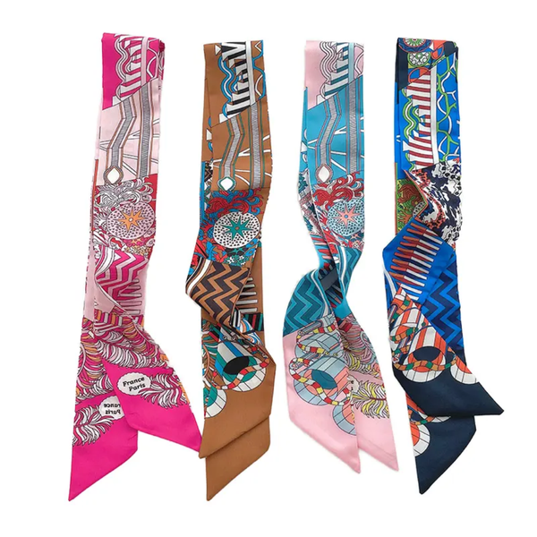 Écharpes en soie colorées