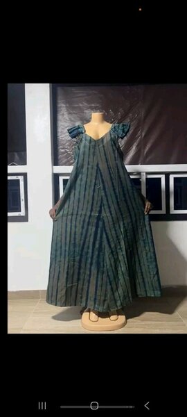 Robe longue bohème bleue