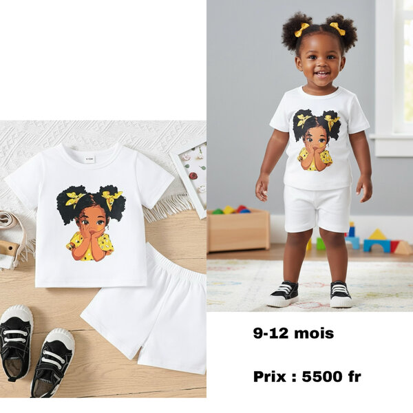 Ensemble bébé fille imprimé