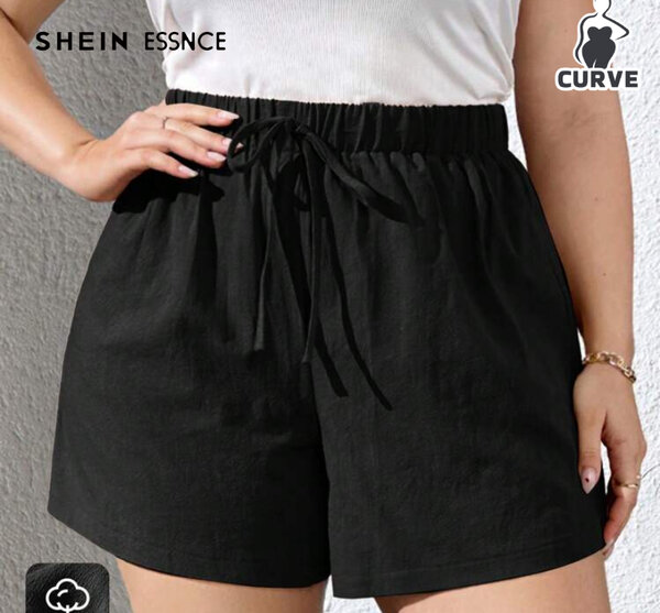 Short noir taille haute femme