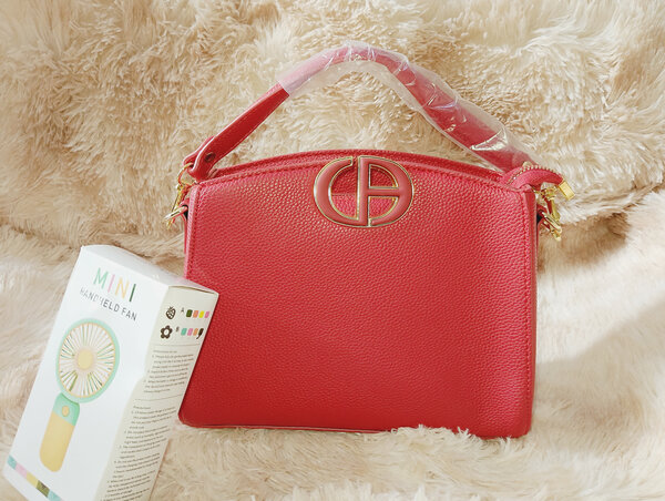 Sac à main rouge+ mini ventila