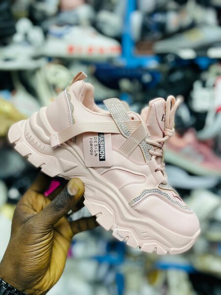 Baskets Chunky Femme Rose