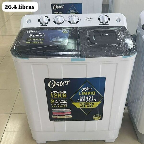 Lave-linge semi-automatique à deux cuves 12 kg