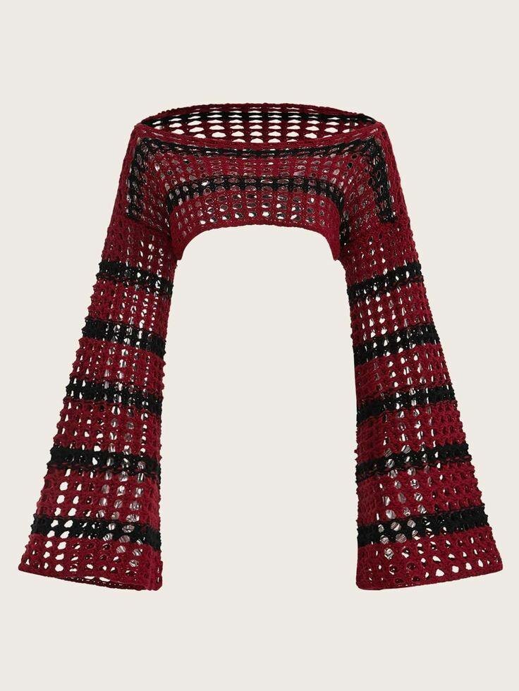 Boléro crochet en maille ajourée