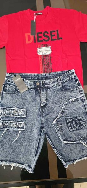 Ensemble T-shirt et Short Denim Homme