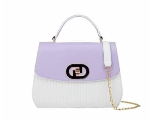 Sac à main élégant bicolore