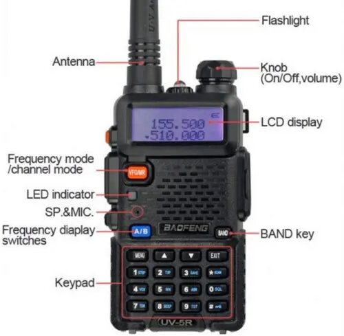 Talkie-walkie UV-5R une pièce