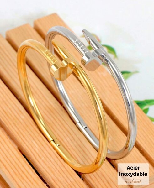 Bracelet clou en acier inoxydable