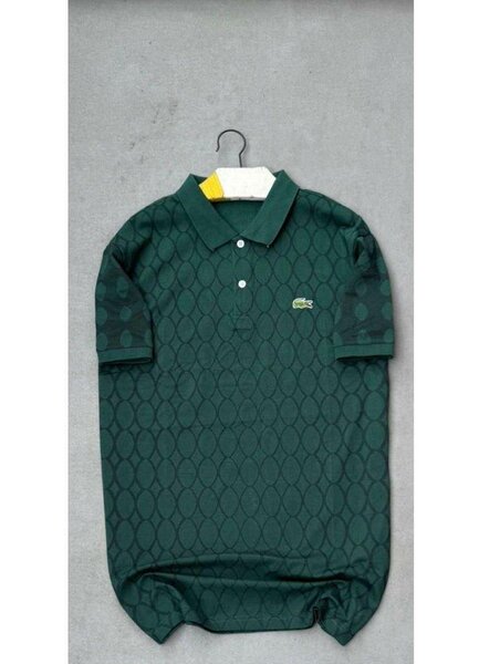 Polo vert à motifs homme