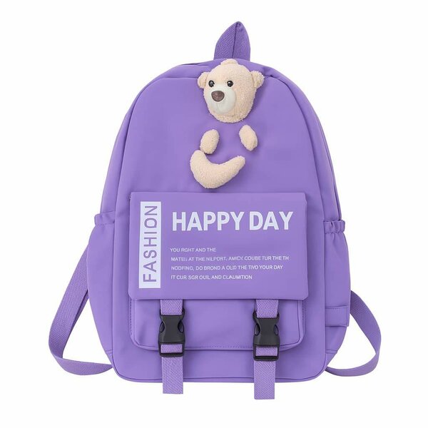 Sac à dos peluche violet