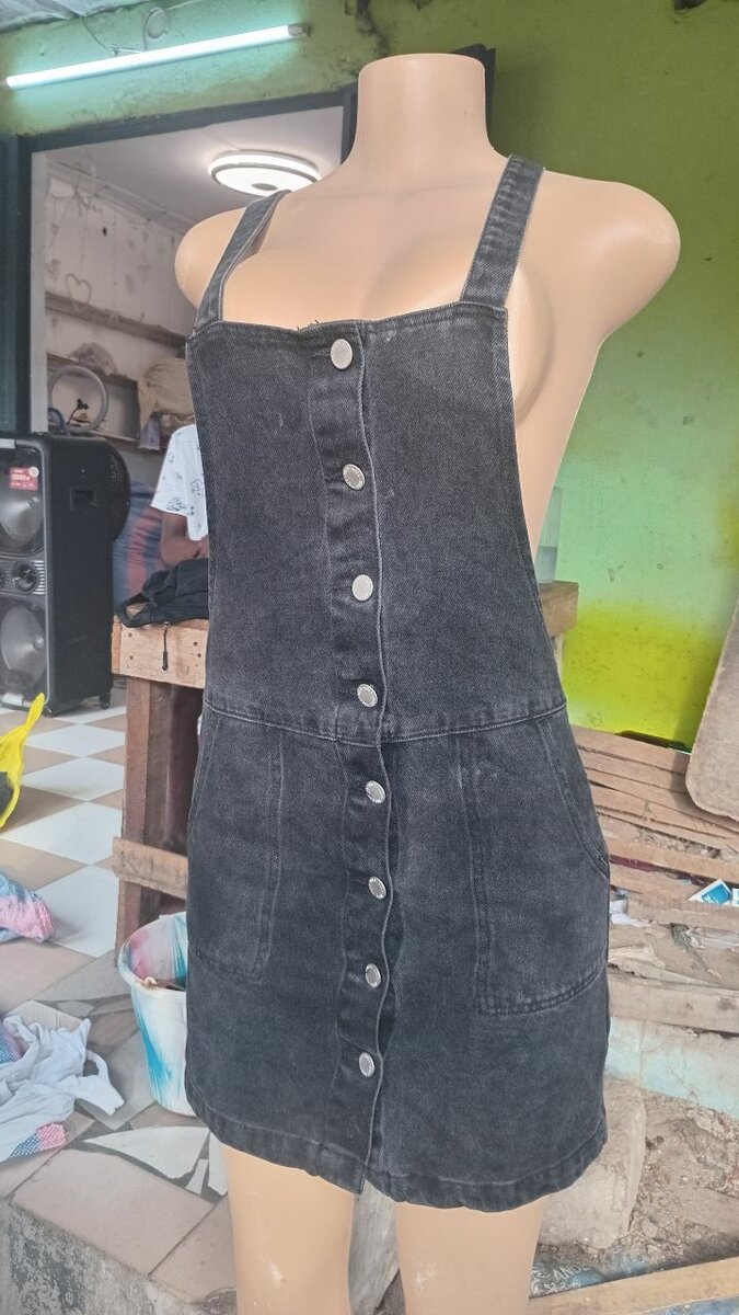 Robe tablier en denim