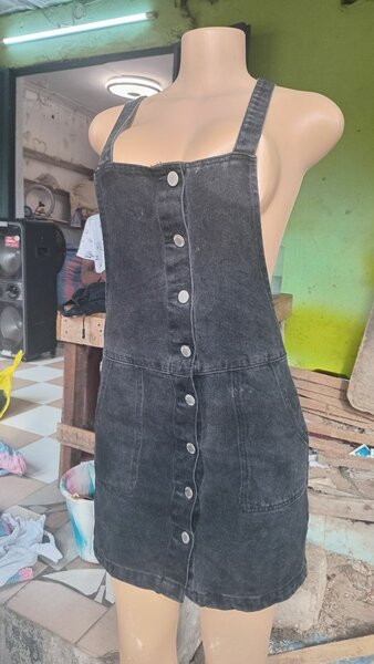 Robe tablier en denim