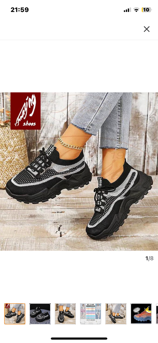 Baskets Chunky Noires Mode