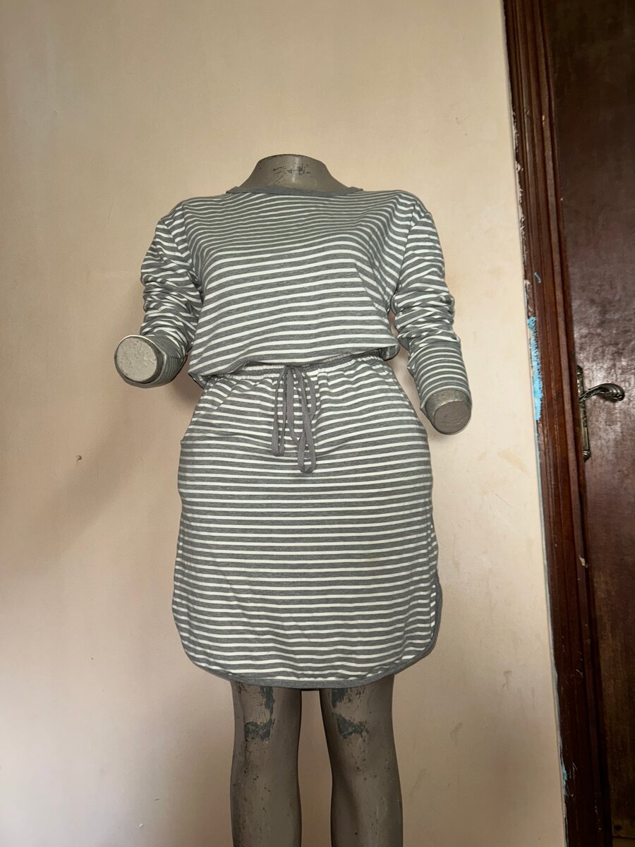 Robe rayée décontractée femme