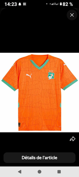 Maillot Football Orange Homme