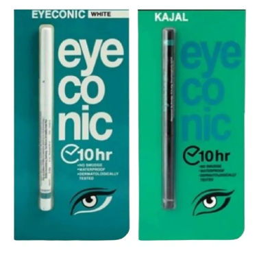 Kajal pencils white and black pack of 2