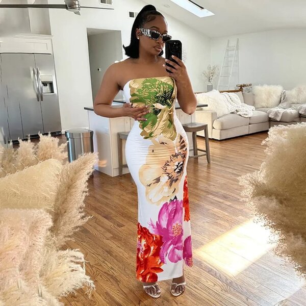 Robe Longue Imprimé Floral