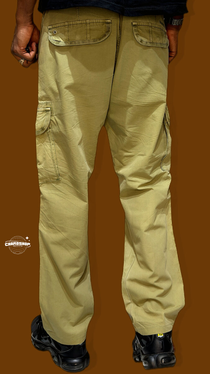 Pantalon cargo homme vert
